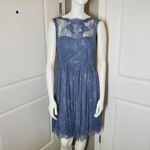 Anthropologie BHLDN Hitherto Celia Dress Size 6 NWOT Blue